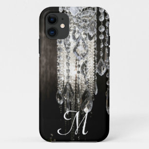 Funda Para iPhone 11 Moda de la lámpara de araña de cristal Monograma I