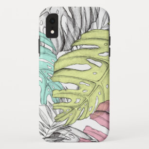 Funda Para iPhone XR Moda de las hojas tropicales