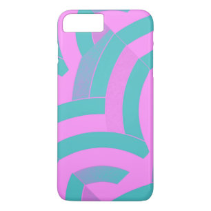 Funda Para iPhone 8 Plus/7 Plus moda de los chevrons modernos de color rosa/verde