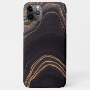 Funda Para iPhone 11 Pro Max Moda de moda Black Gold Agate Marble