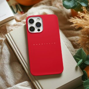 Funda Para iPhone 13 Pro Moda de nombre negrita Minimalista rojo moderno
