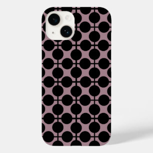 Funda Para iPhone 14 De Case-Mate moda de verificación de puntos de polka negra marr