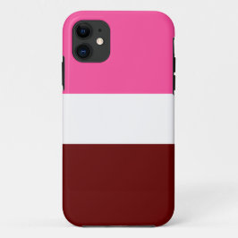 Funda Para iPhone 11 Moda divertida brillante rosa profundo franjas bla