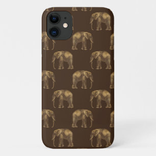 Funda Para iPhone 11 Moda Elefante Dorada Elegante