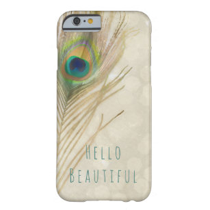 Funda Barely There Para iPhone 6 Moda elegante de la pluma de pavo real exótica de