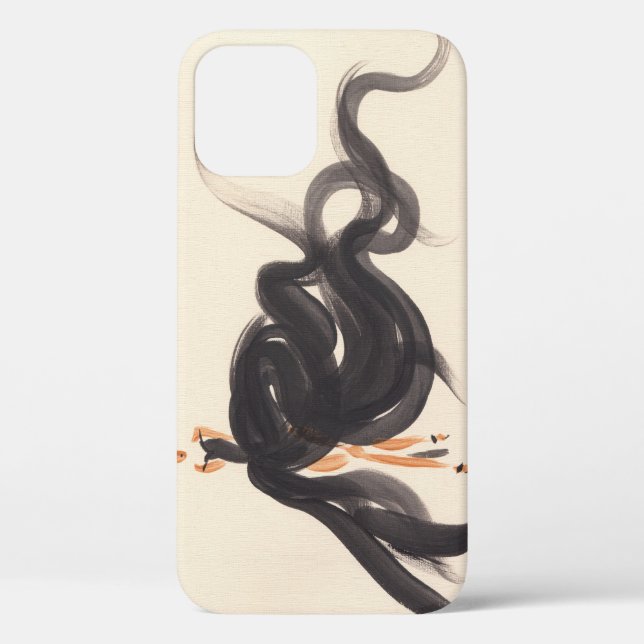 Funda De Case-Mate Para iPhone Moda elegante: la dama acuarela (Reverso )