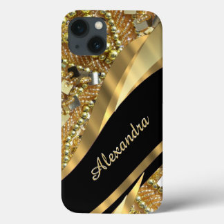 title_seo2 Moda elegante negro y oro bling personalizado
