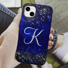 Funda Para iPhone 15 Moda falso Crystal diamante de imitación letra K a