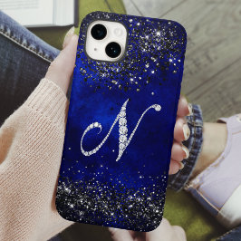 Funda Para iPhone 15 Moda falso Crystal diamante de imitación letra N a