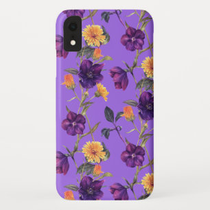 Funda Para iPhone XR Moda Floral Boho morado