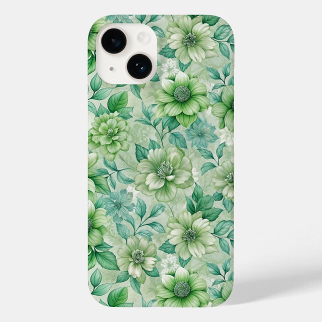 Funda De Case-Mate Para iPhone Moda Floral Damask Sage Green (Reverso )