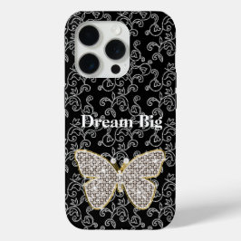 Funda Para iPhone 15 Pro Moda Floral Floral Jewel Butterfly