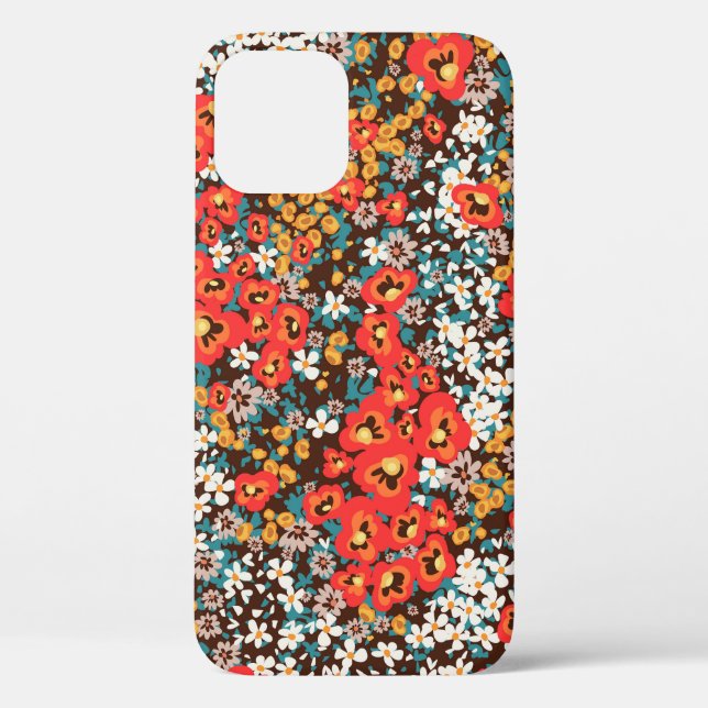 Funda De Case-Mate Para iPhone Moda floral: impresión de vestido de primavera. (Reverso )