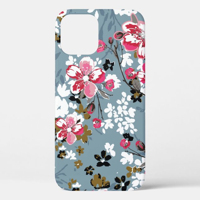 Funda De Case-Mate Para iPhone Moda floral: pequeños fondos de flores (Reverso )