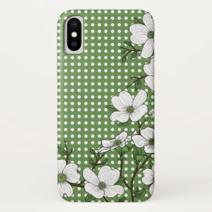 title_seo2 Moda Flores de dogwood y patrón de punto de polka