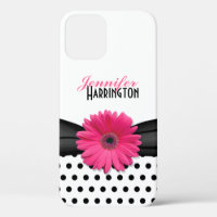 Moda Gerbera Rosa Daisy Polka Punto