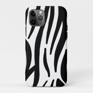 Funda Para iPhone 11 Pro moda giratoria elegante impresión de cebra blanca 