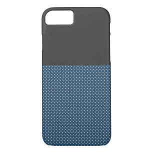 title_seo2 Moda Gris y Blue Dots iPhone 7 Funda, apenas ahí