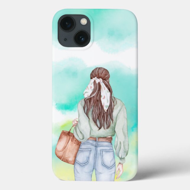 Funda De Case-Mate Para iPhone Moda Hermosa Chica (Reverso)