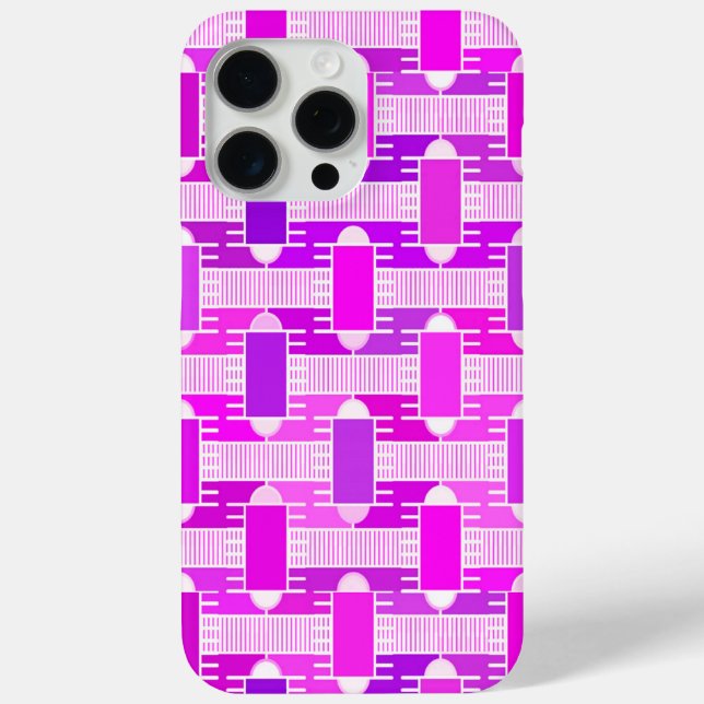 Funda De Case-Mate Para iPhone Moda industrial Art Déco, violeta, orquídea, lavan (Reverso )