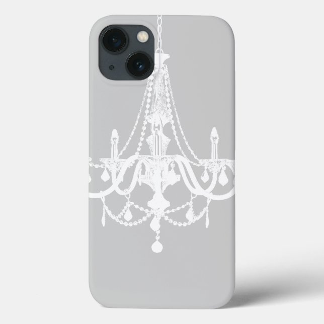 Funda De Case-Mate Para iPhone Moda Lámpara de color blanco y gris (Reverso)