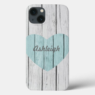 Funda Para iPhone 13 Moda Madera Rústica Blanca
