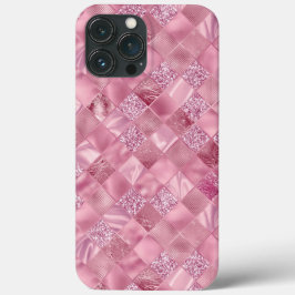 Funda Para iPhone 13 Pro Max Moda metálica Purpurina rosa bonito elegante