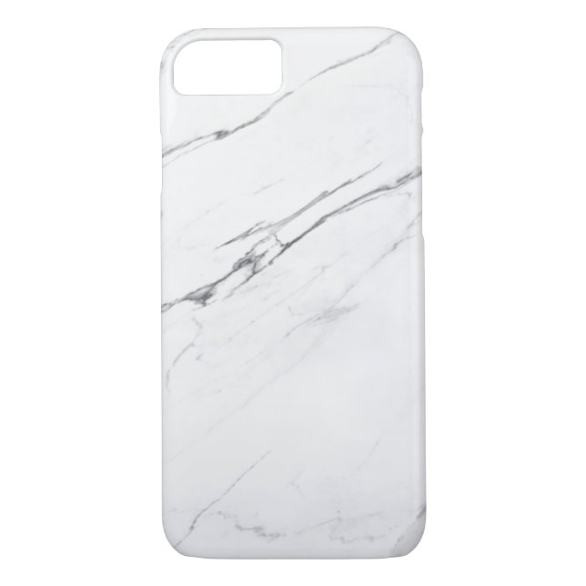 Funda De Case-Mate Para iPhone Moda moderna de mármol blanco (Reverso)