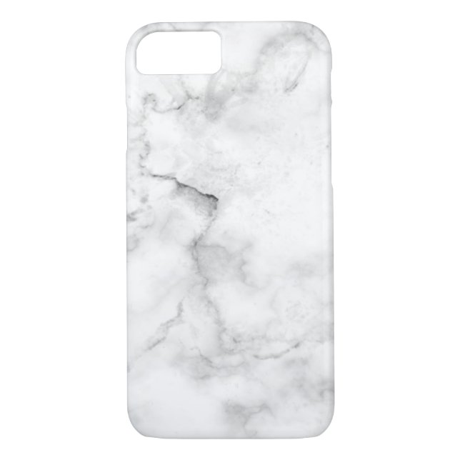 Funda De Case-Mate Para iPhone moda moderna de piedra blanca y mármol negro    (Reverso)
