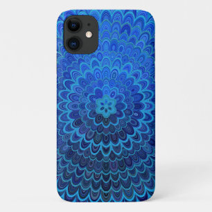 Funda Para iPhone 11 Moda moderna Girly estiloso Mandala azul