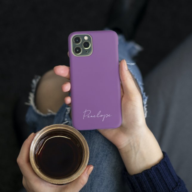Funda De Case-Mate Para iPhone Moda moderna Guión de nombre personalizado Dusky P (Subido por el creador)