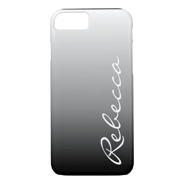 Funda De Case-Mate Para iPhone Moda moderna personalizable gris oscuro (Reverso)