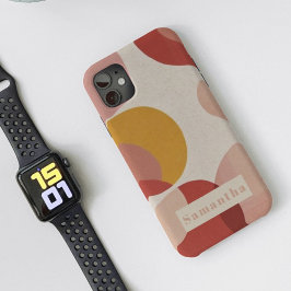 Funda Para iPhone 14 Pro Max De Case-Mate Moda moderna Resumen Círculo Monogramo