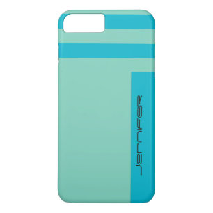 Funda Para iPhone 8 Plus/7 Plus Moda moderna verde azul banda de dos vías Nombre p