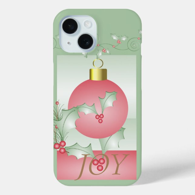 Funda De Case-Mate Para iPhone Moda Navidades verdes rosados modernos (Reverso )