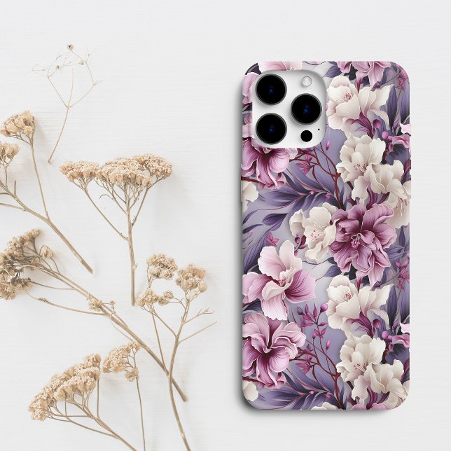 Funda De Case-Mate Para iPhone Moda Orquídea Púrpura (Elegant orchid floral iPhone case)