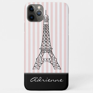 Funda Para iPhone 11 Pro Max Moda Paris Eiffel Tower Doodle Personalizado