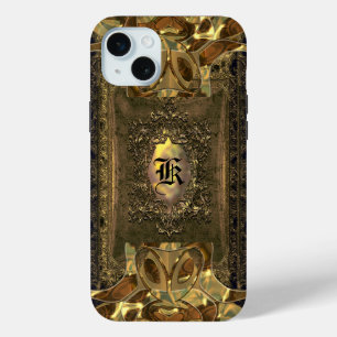 Funda Para iPhone 15 Mini Moda Parocollet Elegancia Monograma Vintage