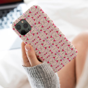 Funda Para iPhone 14 Pro Max De Case-Mate Moda Patrón floral rosa y rojo Estilo