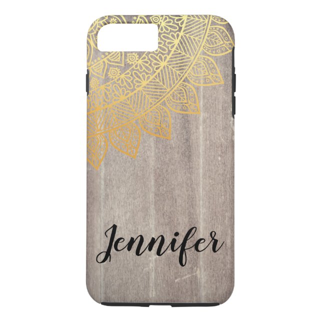 Funda De Case-Mate Para iPhone Moda Patrón tribal negro (Reverso)