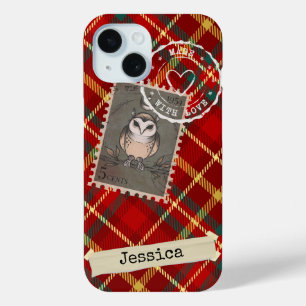 Funda Para iPhone 15 Moda personalizada e impresión de tartartán divert
