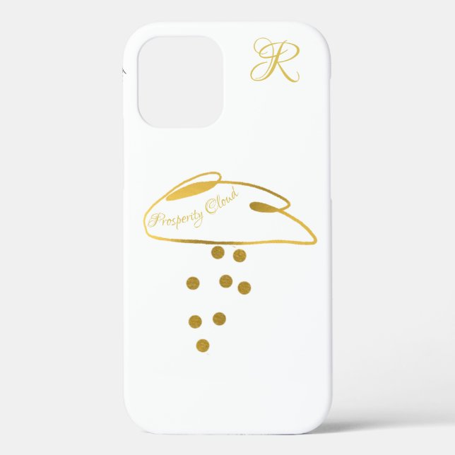 Funda De Case-Mate Para iPhone Moda Prosperity Cloud Monograma (Reverso )