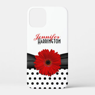 title_seo2 Moda Red Gerbera Daisy Polka Dot