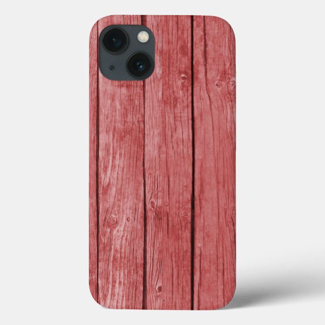 Funda De Case-Mate Para iPhone Moda Red Rustic Wood (Reverso)