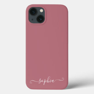 Funda Para iPhone 13 Moda rosa dorada moderna Rosa Girona Personalizada