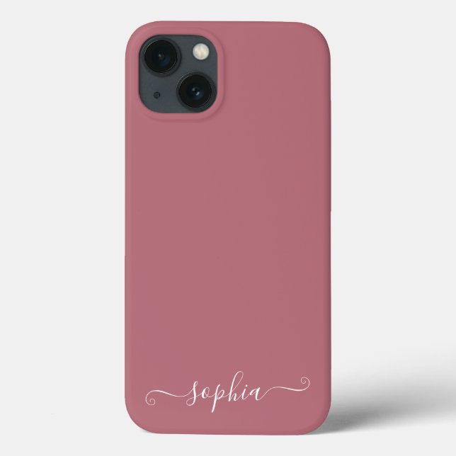 Funda De Case-Mate Para iPhone Moda rosa dorada moderna Rosa Girona Personalizada (Reverso)