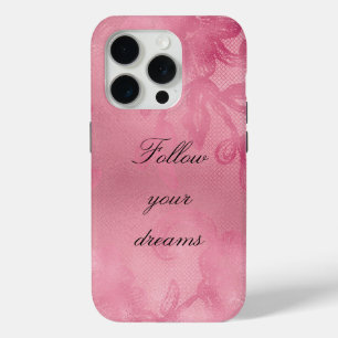 Funda Para iPhone 15 Pro Moda Rosa Lace