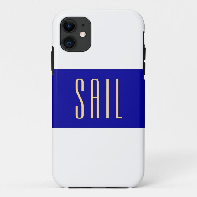 Funda De Case-Mate Para iPhone MODA SAIL Bandas Náuticas Blancas Reales (Reverso)