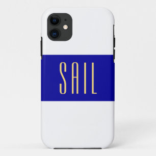 Funda Para iPhone 11 MODA SAIL Verano franjas grandes azules reales