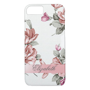 Funda Para iPhone 8/7 Moda Vintage con flores de nieve personalizadas